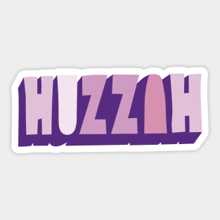 Huzzah - Pastel Pink and Lavender Sticker